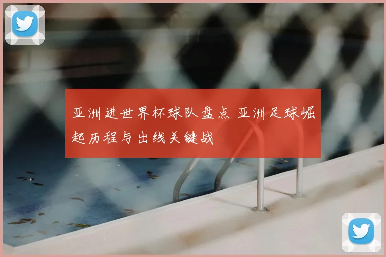 亚洲进世界杯球队盘点 亚洲足球崛起历程与出线关键战