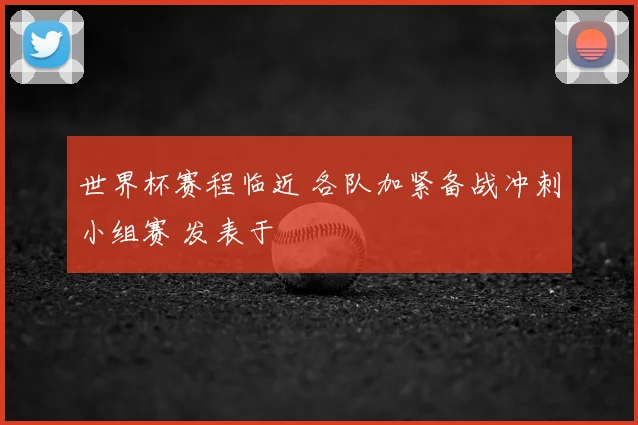 世界杯赛程临近 各队加紧备战冲刺小组赛 发表于